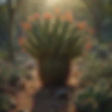 Ecosystem Harmony Ecosystem Harmony: Mutualistic Relationship Between Cactus-Like Plant and Desert Insects