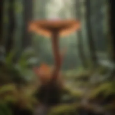 Enigmatic carnivorous plant in the rainforest