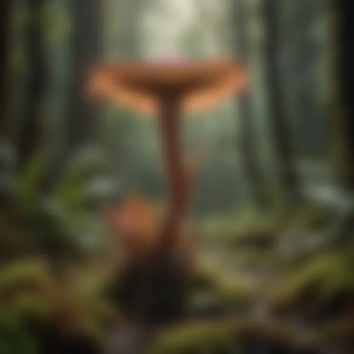 Enigmatic carnivorous plant in the rainforest