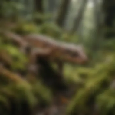 Mossy Camouflage Mystery Salamander Camouflaged Among Moss