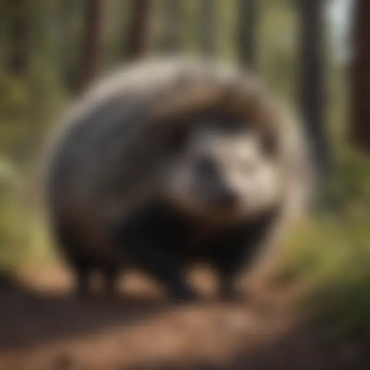 Graceful porcupine roaming through Arizona forest