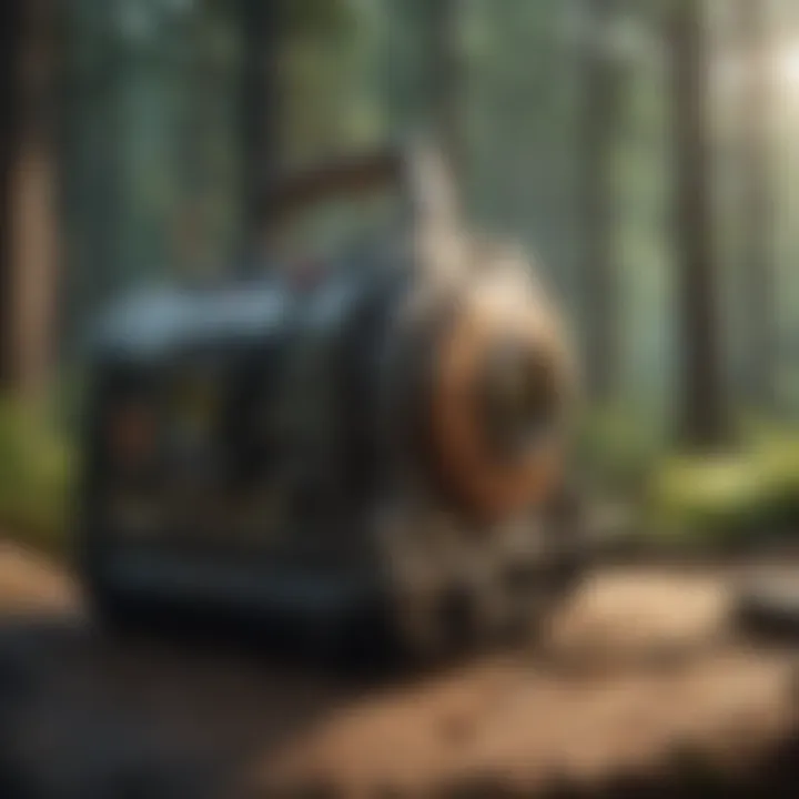 Sustainable Tools for Eco-Conscious Forestry Practices Eco-friendly forestry tools displayed on a wooden surface.