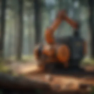 Cutting-Edge Technology in Wood Processing A complex wood processing machine showcasing cutting-edge technology.