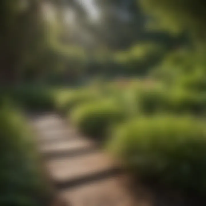 Eremochloa ophiuroides in a landscaped garden setting, illustrating its aesthetic appeal.