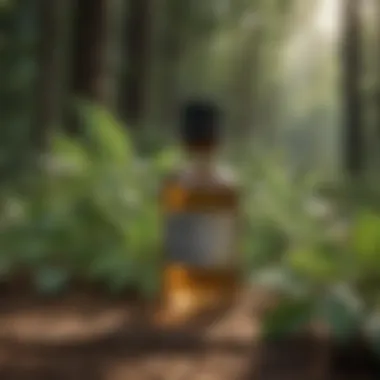 A close-up of essential oils and aromatic herbs used in Esmeralda White exercise