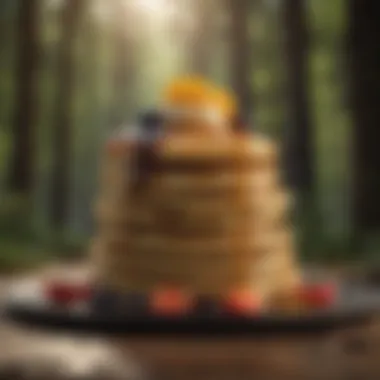 Pancake stack with unique syrup blend for a gourmet experience