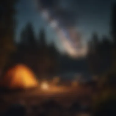 Starry Night Campsite Campsite under Starlit Sky