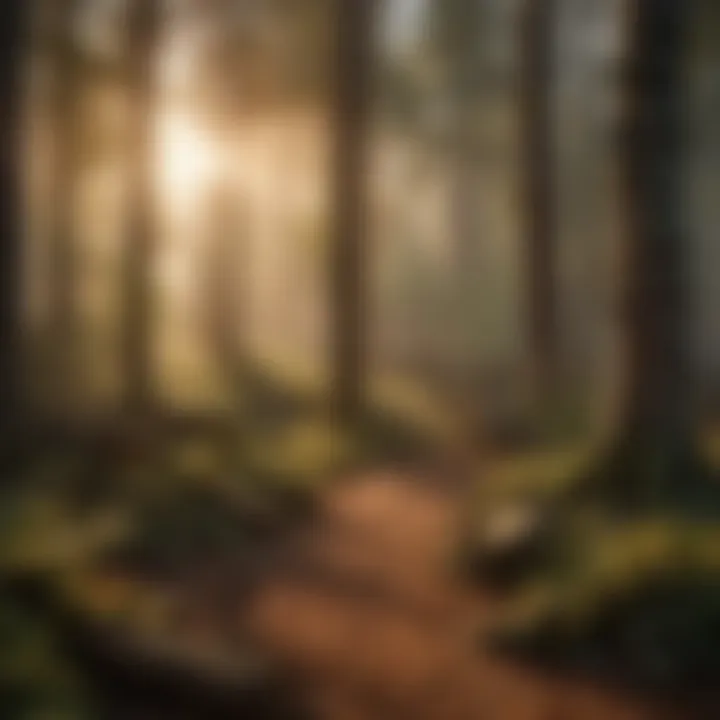 Morning Sunlight Filtering Through Trees