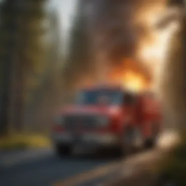 Fire Apparatus in Action Fire apparatus on the scene