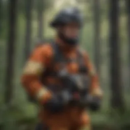 Firefighter in full protective gear