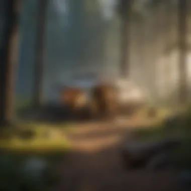 Campsite with minimal environmental impact