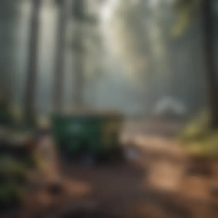 Proper waste disposal in a campsite