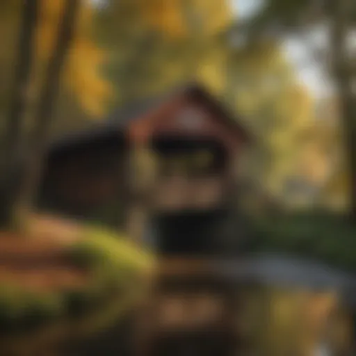 Ethereal Reflections in Covered Bridge