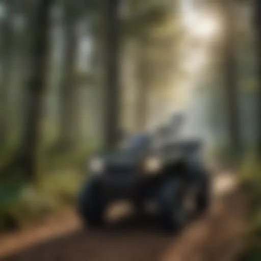 Exhilarating ATV Trail Amidst Dense Forest