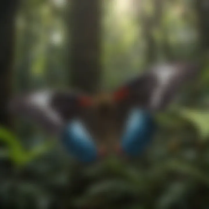 Elegant Butterfly Fluttering in the Forest Exotic Butterfly in El Yunque National Forest