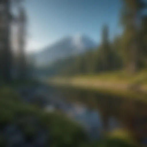 A breathtaking view of Mount St. Helens against a clear blue sky