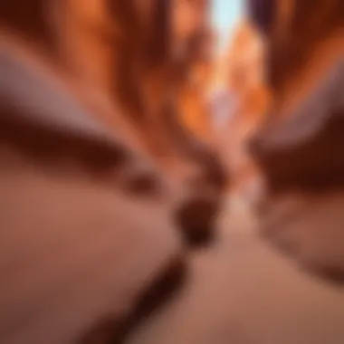 Close-up of the intricate textures found in Antelope Canyon