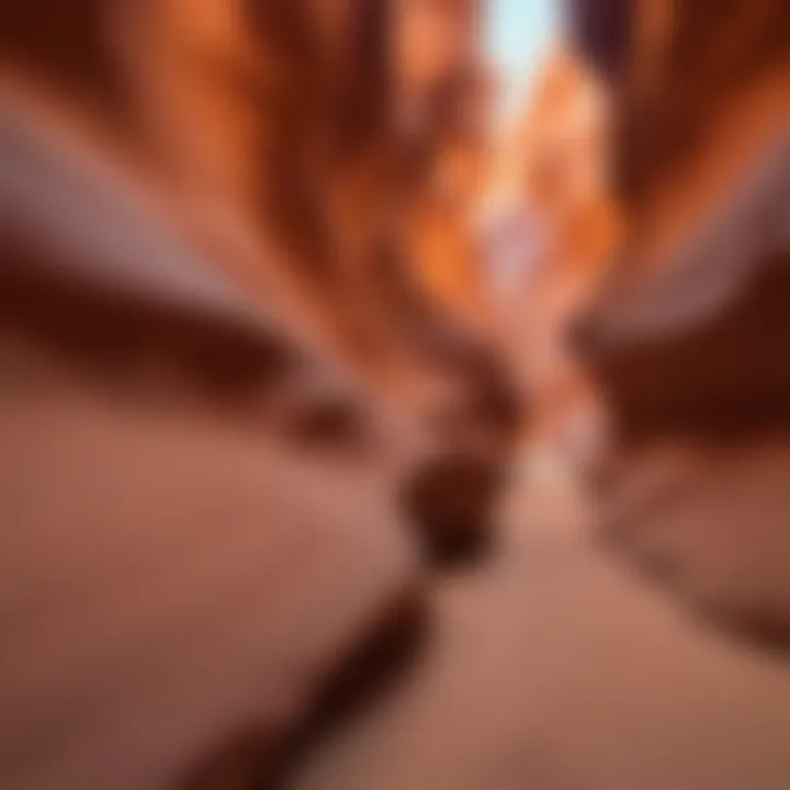 Close-up of the intricate textures found in Antelope Canyon