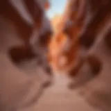 Stunning view of Antelope Canyon's unique sandstone formations