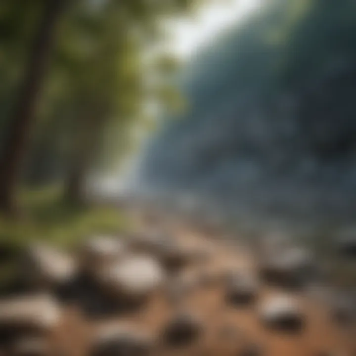 Scenic landscape of an Arkansas quartz mining site highlighting the natural environment.