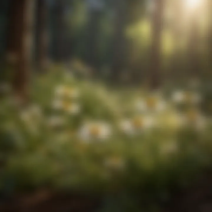 Chamomile Blossoms in Sunlight