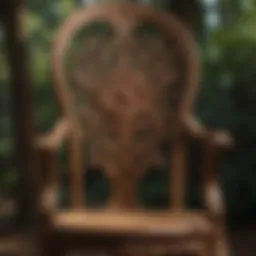 Artisan-crafted wooden chair showcasing intricate details