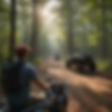 Panoramic view of Virginia landscape for ATV riding