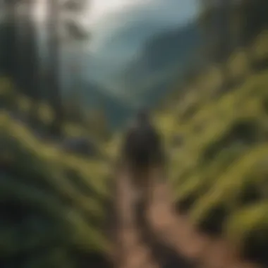 A hiker enjoying the picturesque landscape of Bald Mountain