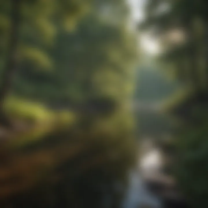 A serene view of Beaver Dam Lake surrounded by lush greenery