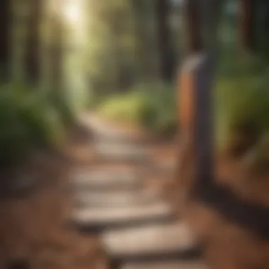 Trail marker indicating the way at Bell Rock Pathway