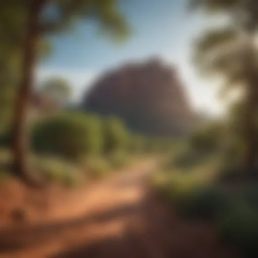 Stunning view of Bell Rock from the pathway