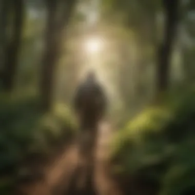 Rediscovering Adventure: Veterans in Nature A veteran exploring a national park trail surrounded by lush greenery