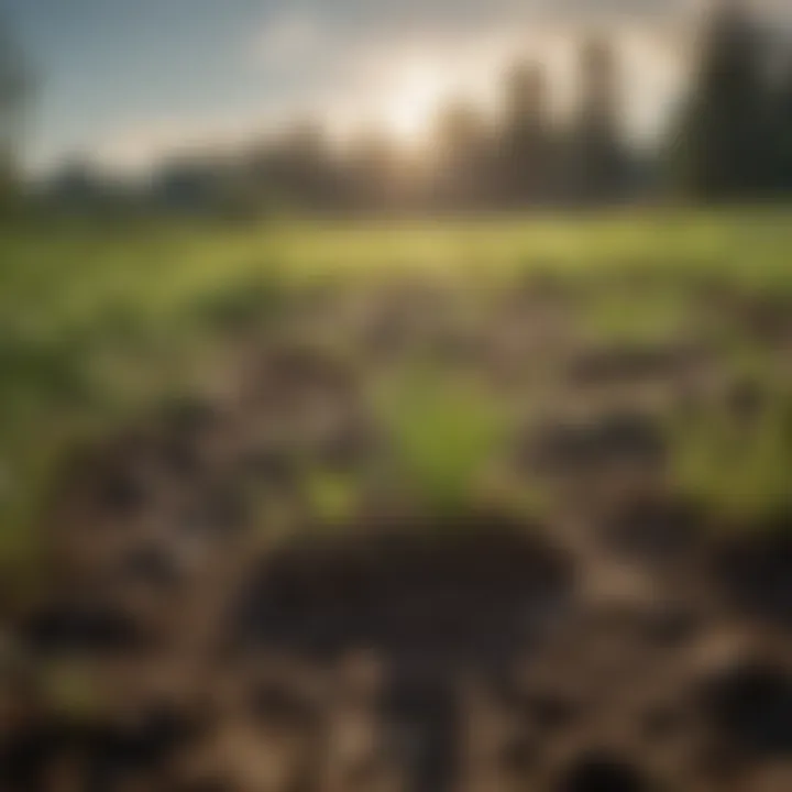 Healthy soil in Pasture Rx system supporting plant growth