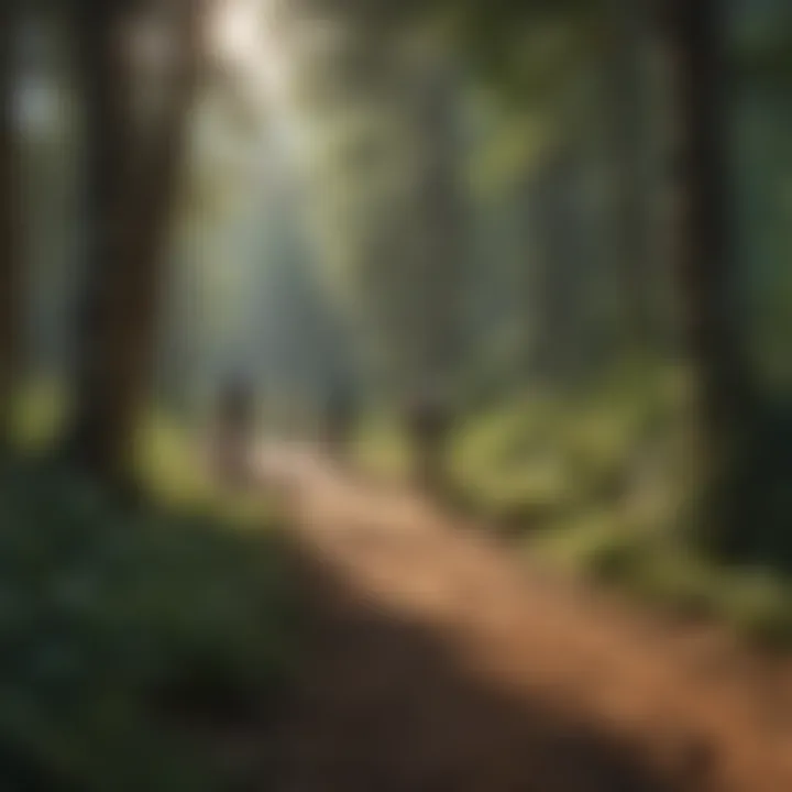 Group of cyclists enjoying a break amidst nature
