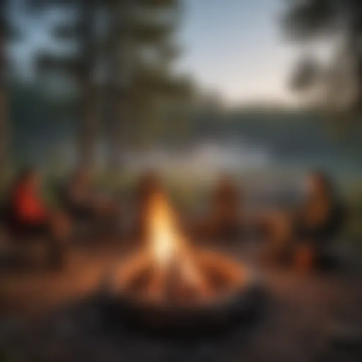 Evening Campfire Experience Campers enjoying a peaceful evening around a campfire at Big Meadows