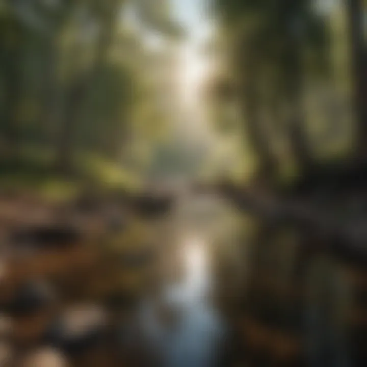 Serene view of Boiling Springs State Park Campground