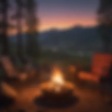 Nighttime Reflections by the Fire Campfire glowing under a starlit sky in the wilderness