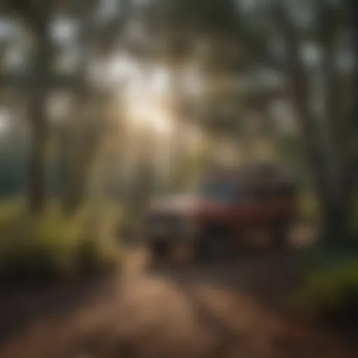 Scenic view of a serene boondocking location in the Florida wilderness