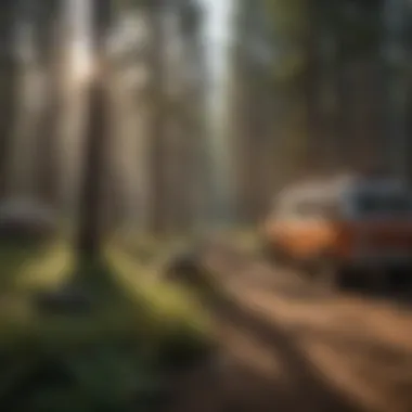 Secluded Camper Experience Boondocking setup with a camper in a secluded area