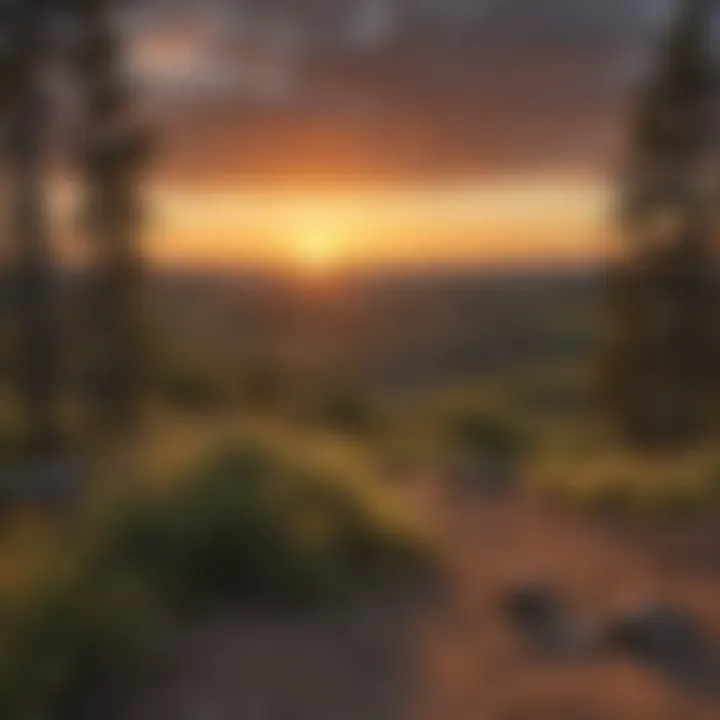 Sunset Over North Dakota's Wilderness Scenic sunset over North Dakota's natural landscape