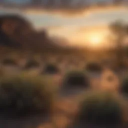 Stunning sunset over a Southern California desert landscape