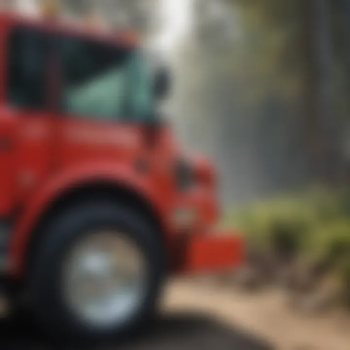 Close-up of advanced firefighting equipment on a wildland brush truck