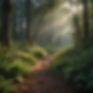 Biodiversity Beneath the Canopy Lush forest floor filled with diverse plant life and ferns