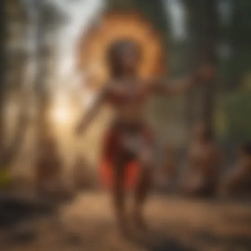Tribal Dance Performance at Sunset
