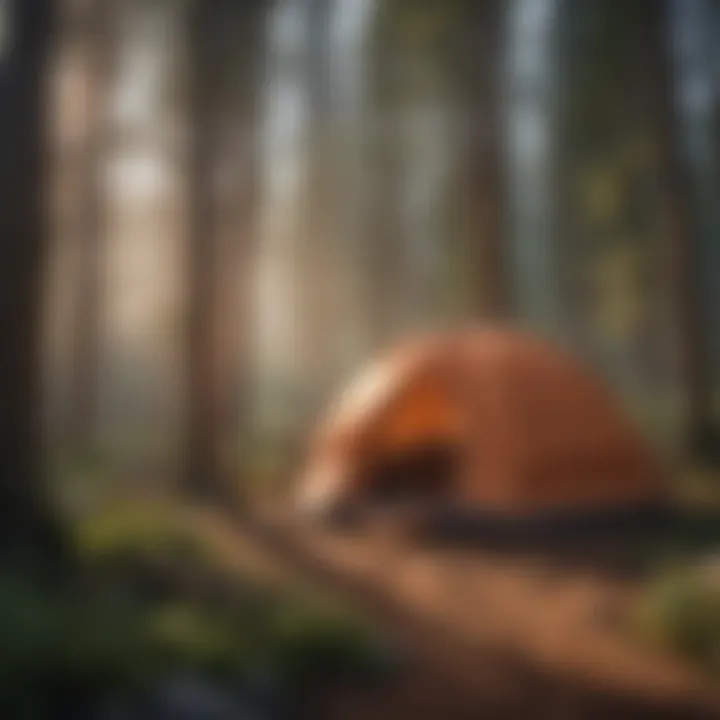 A tranquil campsite surrounded by nature