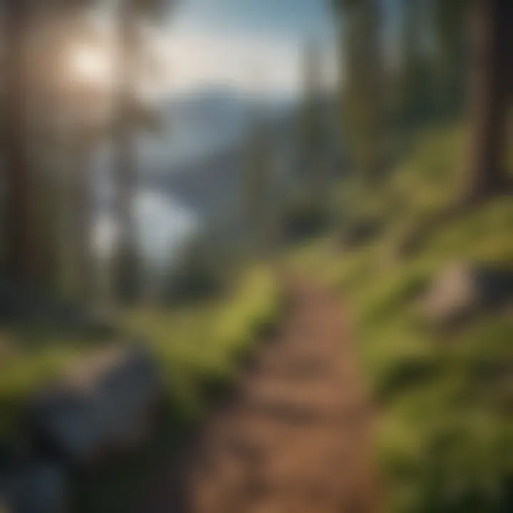 Scenic Hiking Trail Near Crater Lake Hiking trail leading to scenic viewpoints