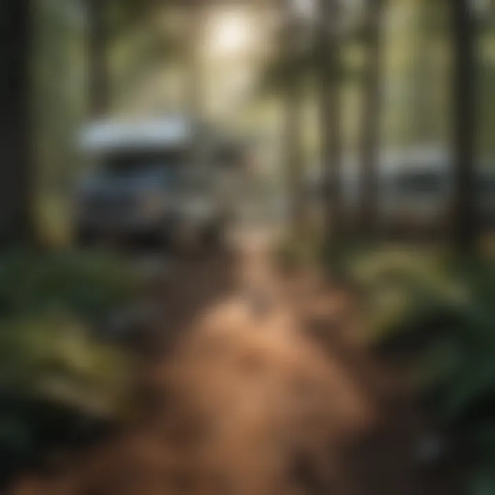 Wildlife in its natural habitat near a campground, emphasizing the connection between campers and nature.