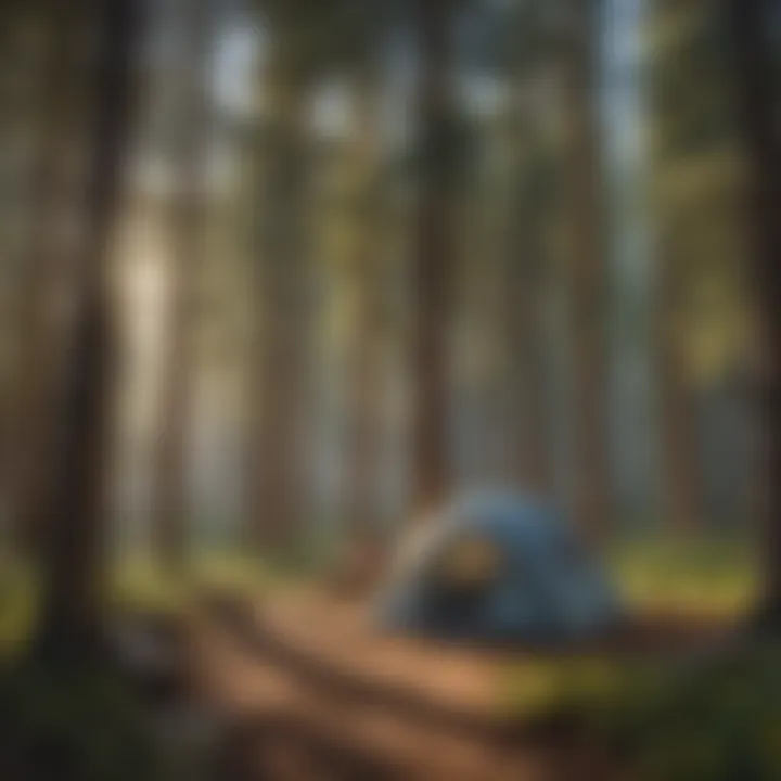 Majestic pine trees at serene forest camping site in Colorado