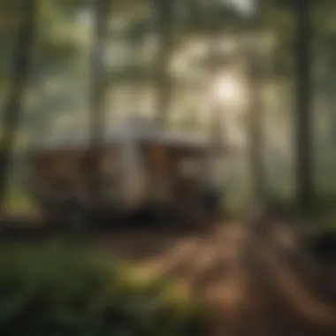 A serene forest clearing for camping