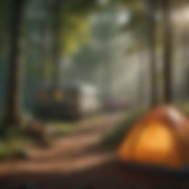 Scenic Overview of Campsites in Sherwood Forest Scenic overview of Sherwood Forest campsites